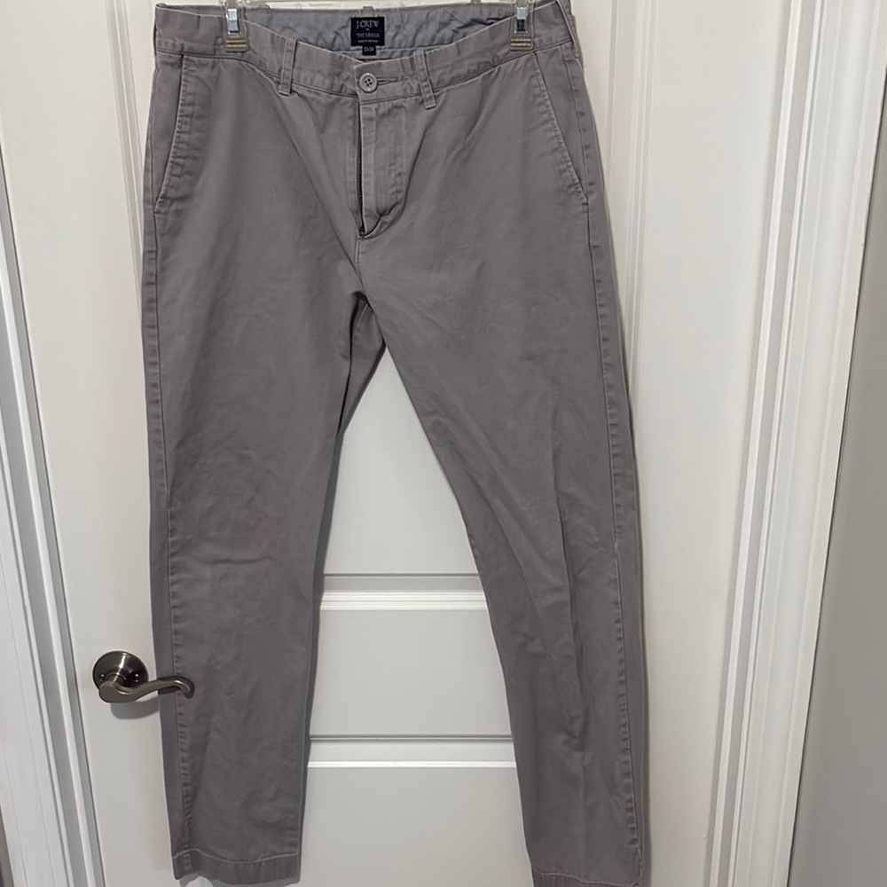 J. Crew Gray Chinos Slim Fit Cotton Twill